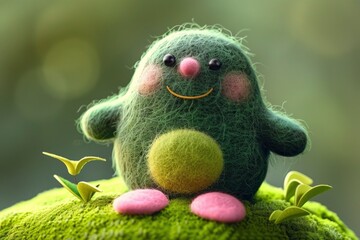  a very cute felt handmade sea lion