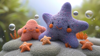  a very cute felt handmade starfish