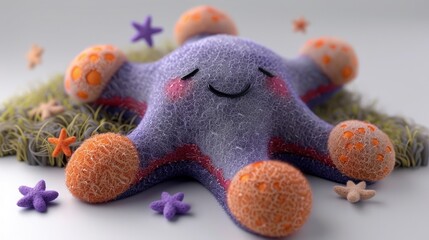  a very cute felt handmade starfish