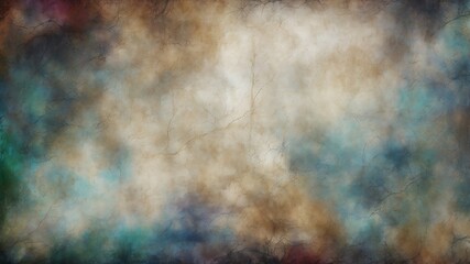 Obraz premium Abstract acrylic paint background in blue, orange, yellow, and pink colors. Closeup of abstract rough colorful picture.