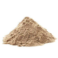 Pile heap of beach sand isolated on background