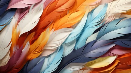 Modern feather illustration with bold colors and intricate details for a contemporary look.