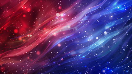 Obraz premium Fireworks American Flag Style Stars Stripes USA Red White Blue Patriotic 4th July Independence Day Banner Wallpaper Background