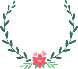 Frame with flowers icon