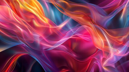 Fototapeta premium Abstract digital patterns, modern and dynamic, tech design, vibrant colors, copy space