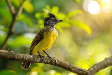 Obraz premium Scaly-breasted Bulbul , Beautiful bird in Thailand.