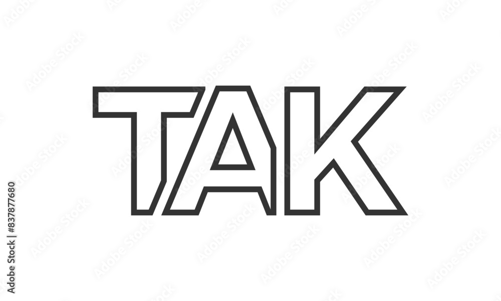 Fototapete tak logo design template with strong and modern bold text. initial based vector logotype featuring s