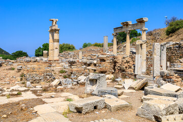 Ruins of the ancient city of Ephesus. Cultural heritage of humanity From ancient Greece and ancient Rome. Background