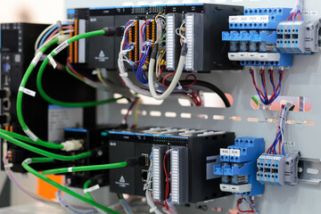 PLC based industrial automation system close up