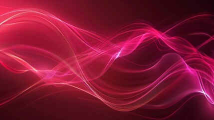 Obraz premium Abstract red background with smooth lines and curves, creating an elegant and modern design element.