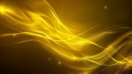Fototapeta premium Abstract yellow background with smooth lines and curves, creating an elegant and modern design element.