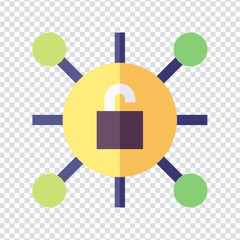 Open network icon vector design. flat vector illustration. Pixel perfect 64 x 64. Vector illustration simple symbol in eps 10