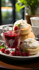 scone bread food photography background poster 