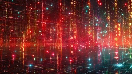 Background for tech operations, neural networks, AI, data transfer and security, digital storage, audio-visual presentations, as well as science and education
