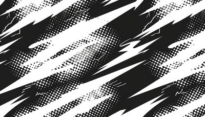 A black and white photo of a person with a lightning bolt in the background