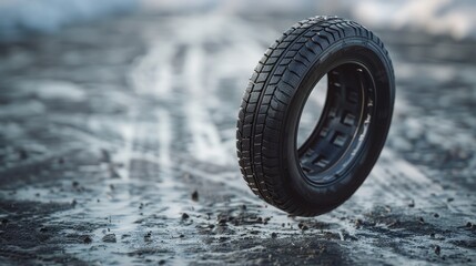 The single black tire