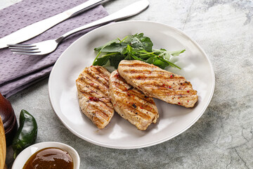 Grilled turkey breast fillet steak