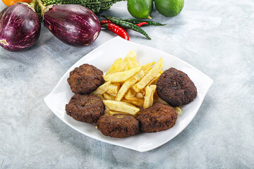 Vegan cuisine - chickpea round falafel