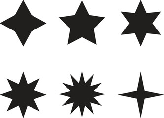 Set of stars for decorations, Celebration icons, Christmas, Birthday part