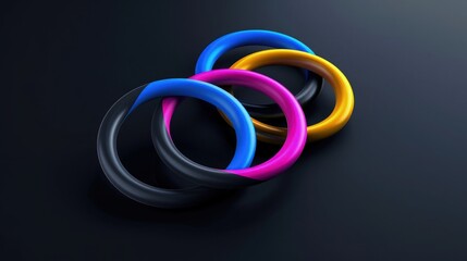 Fototapeta premium colorful plastic rings isolated on background 