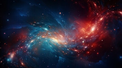 Fototapeta premium Infinite Horizons Abstract Space of Stars and Galaxies