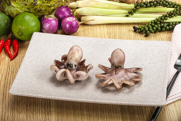 Delicous luxury seafood - boiled octopus
