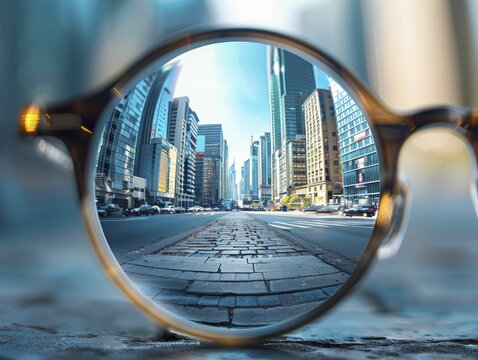 Urban clarity as a metaphor for business transparency, where clear goals and open communication lead to success.