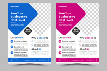 Corporate creative colorful business flyer template design set, abstract business flyer, vector template design or business poster template design Business Flyer Corporate Flyer Template Geometric,