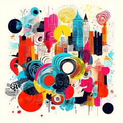 Enigmatic Abstract Background Illustrator's Multicolor 3D Geometric Circles. Dynamic and Vibrant Design Featuring Abstract Circular Shapes for a Modern and Captivating Look