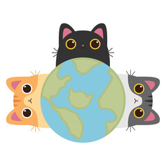 International Cat Day Vector
