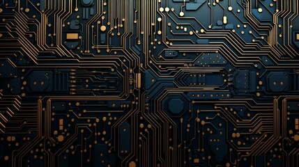 Intricate Circuit Board Pattern Background Design