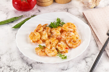 Stir fried prawn in sweet and sour sauce