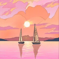 sailing boat on the sea