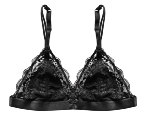 Png black woman lingerie, isolated object, transparent background
