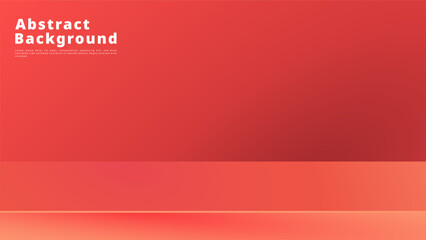 Red Podium Display, minimal background , 3D stage podium display product , stand to show cosmetic products ,illustration 3d Vector EPS 10