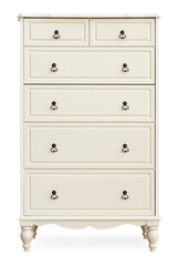 Classic chest png mockup of drawers in off white