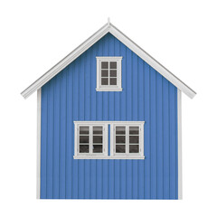 Blue Nordic cabin design element transparent png