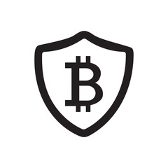 Bitcoin shield icon