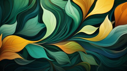 Modern Artistic Twist on Botanical Abstract Background
