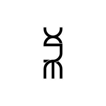 xjm initial letter monogram logo design