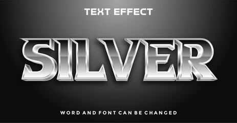 Silver editable text effect