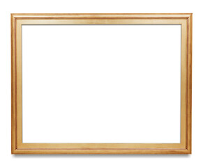 Wooden picture frame mockup transparent png