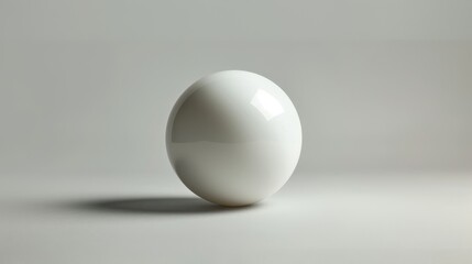 Minimalist White Sphere on a Plain Background