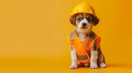 The Puppy in Construction Gear