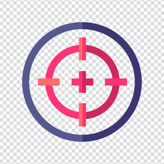 Target icon vector design. flat vector illustration. Pixel perfect 64 x 64. Vector illustration simple symbol in eps 10