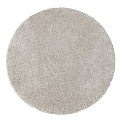 Gray fluffy rounded shape floor carpet design element