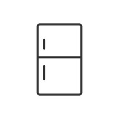 Fridge, linear icon. Line with editable stroke