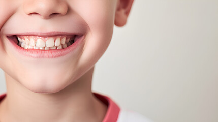 A child's smile, dental care.
