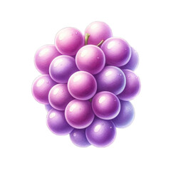 A beautiful watercolor illustration of ripe grapes