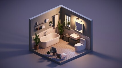 High-End Residential 3d Bathroom Visualization